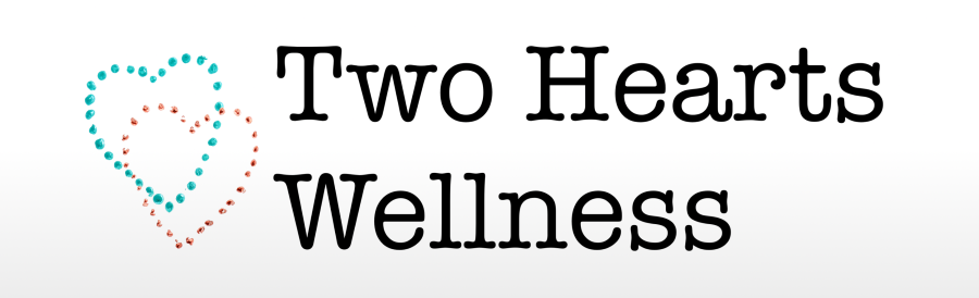 Two Hearts Wellness banner with two interlocked hearts